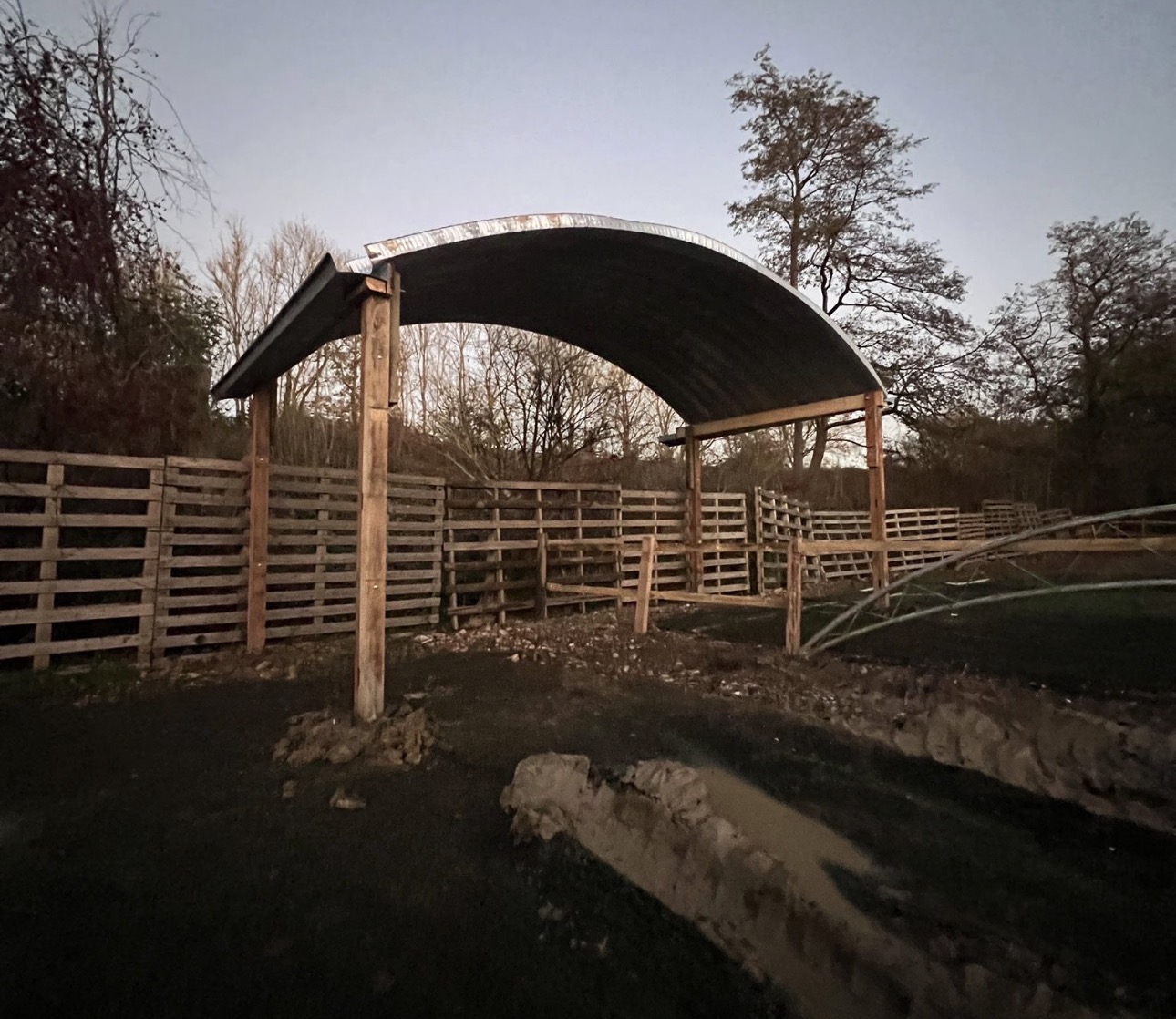 K-Span canopy installed (angle view)