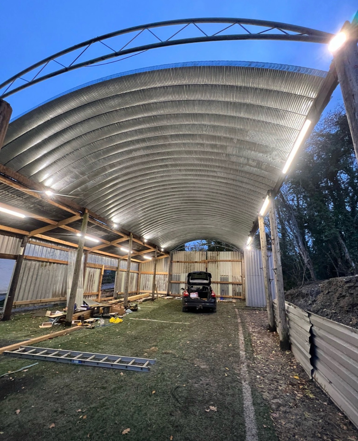 K-Span canopy build on site