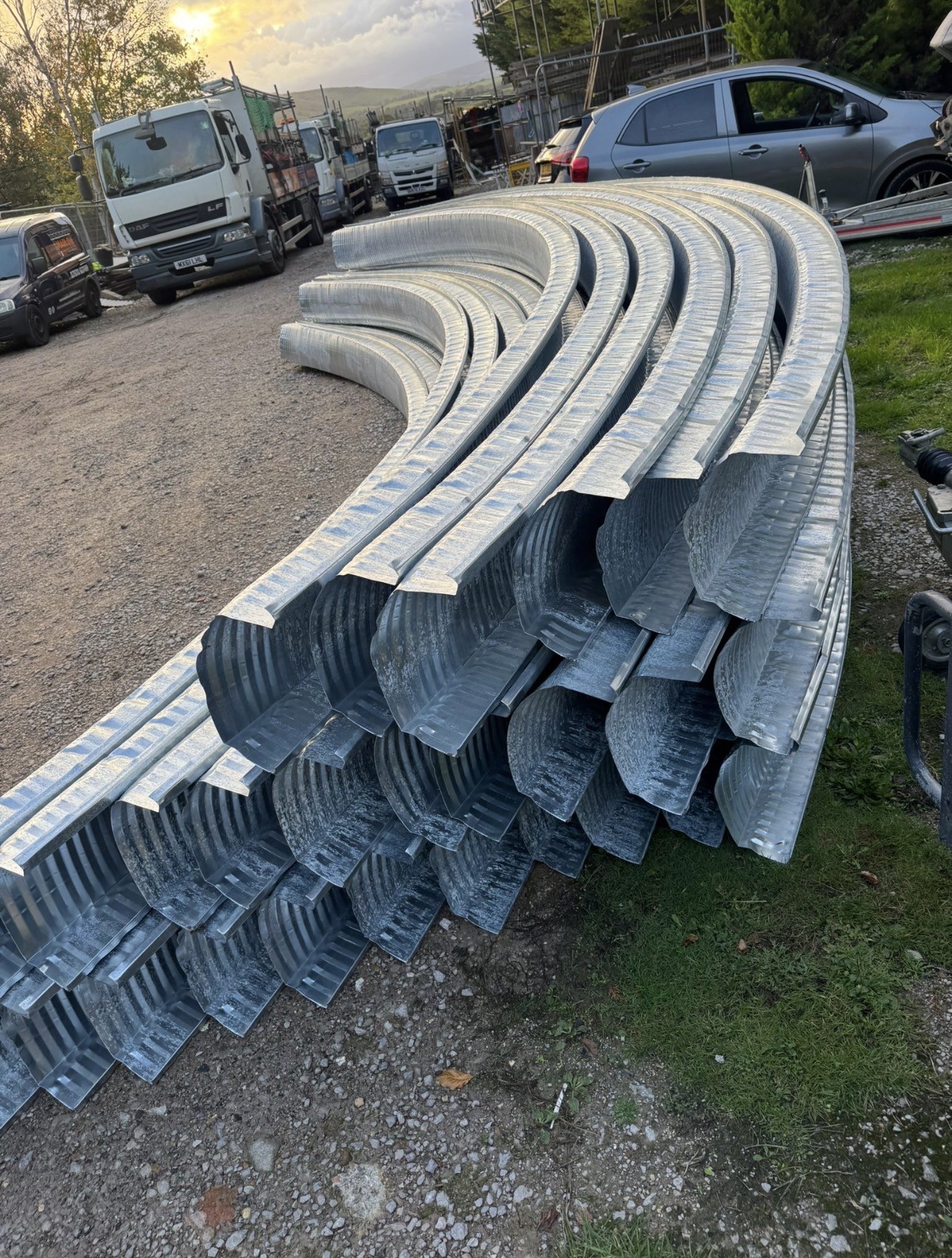 K-Span curved steel roof panels supplied